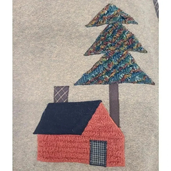 Rare Vintage Lee Brown House Reindeer Ugly Christmas Sweater - L - Picture 6 of 7